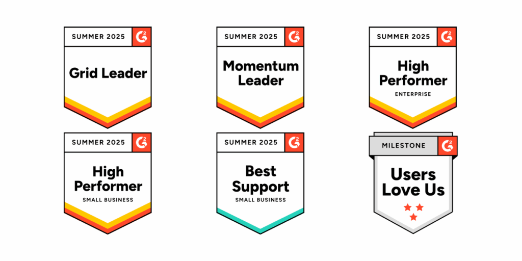 G2 Summer 2025 badges